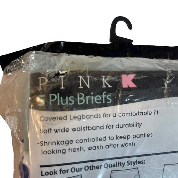 Kmart PINK Briefs Underwear Womens Plus Sz 13 Cotton 5 Pack Blue Purple Polka Do - Picture 8 of 14